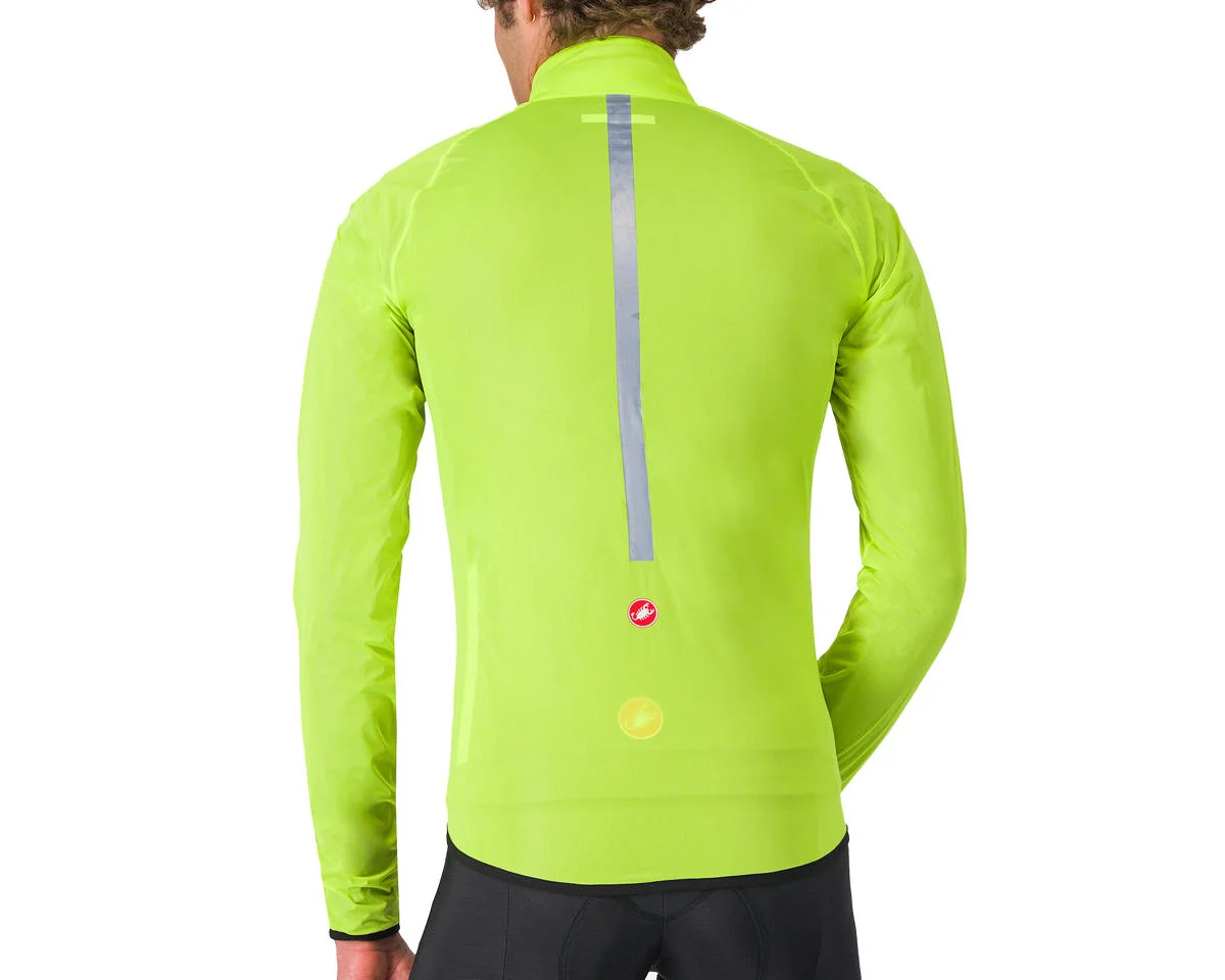 Castelli Squall Men's Shell Jacket (Electric Lime/Black) (L) - view 2